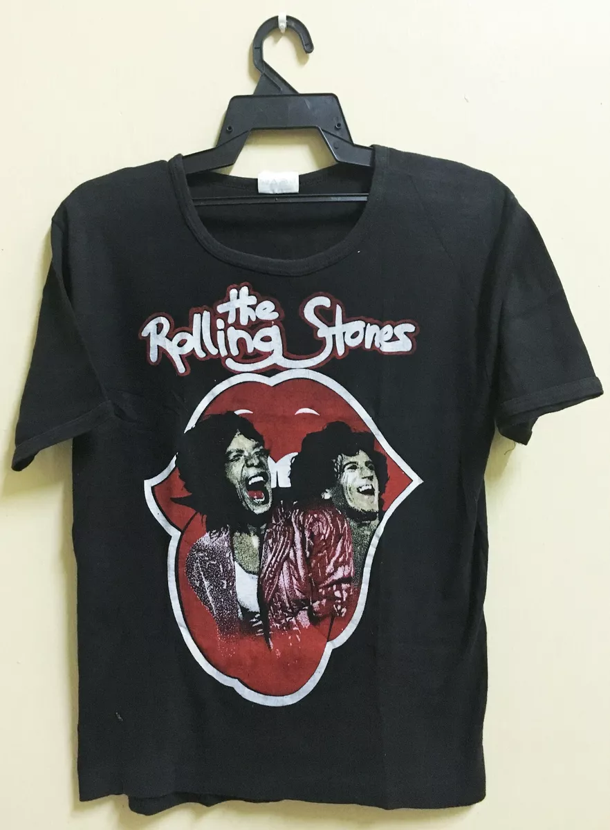 VINTAGE 80s 1982 THE ROLLING STONES EUROPEAN TOUR CONCERT PROMO T-SHIRT ROCK