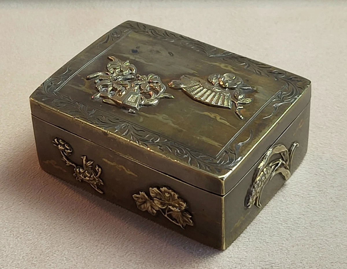 黄铜主要古董日本盒| eBay