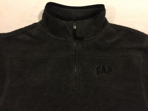 GAP Boys Pullover Fleece Half-Zip Size 10 Large Gray & Black EUC! - Picture 4 of 12