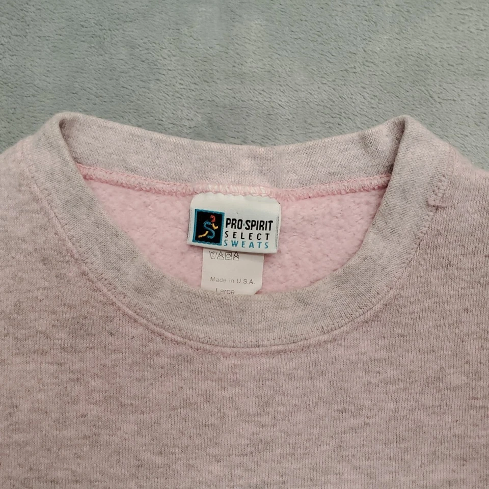 Винтажная женская толстовка Pro Spirit Select Sweats большая розовая 80-е 90-е сделано в США - Изображение 4 из 4