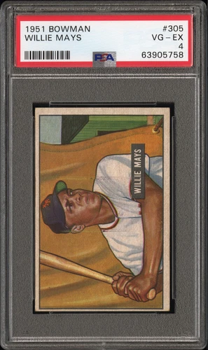 1951 BOWMAN #305 WILLIE MAYS PSA 4