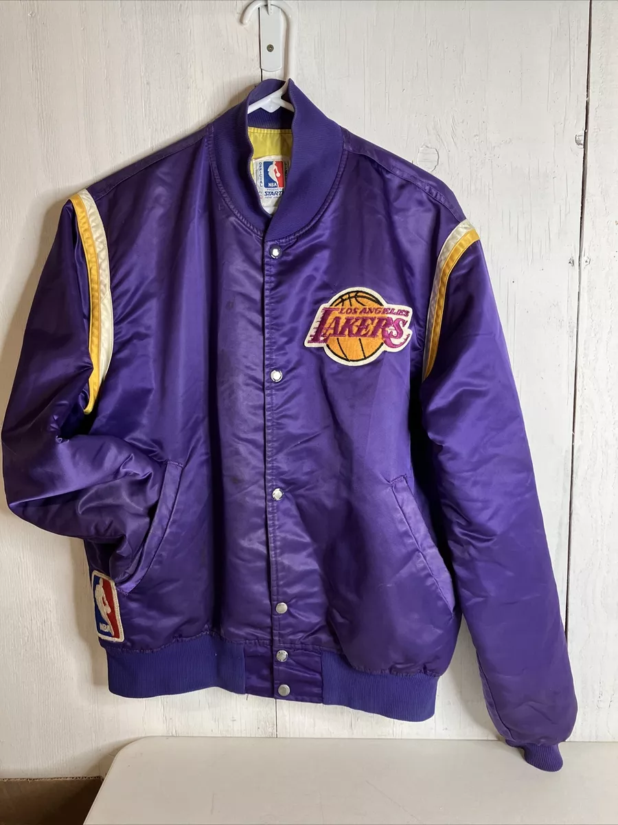 Satin Starter Bomber Los Angeles Lakers Purple Jacket - HJacket