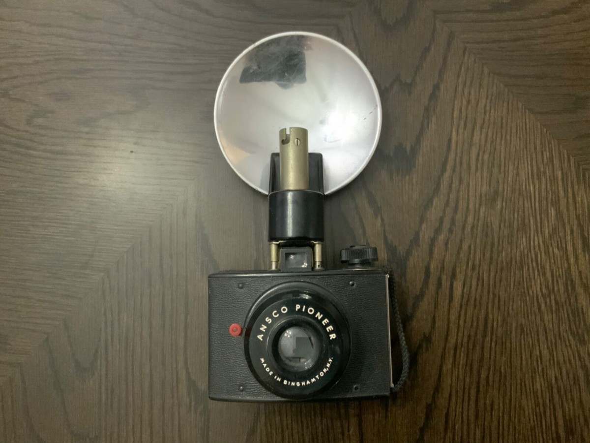 Vintage 1947 Ansco Pioneer Film Camera with flash; Binghamton, NY