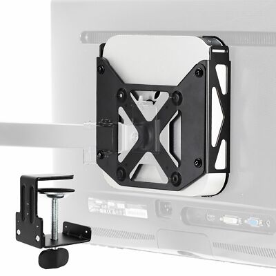 Behind Monitor VESA Mount Mac Mini 2010-2024 Desk Clamp CPU Holder Black