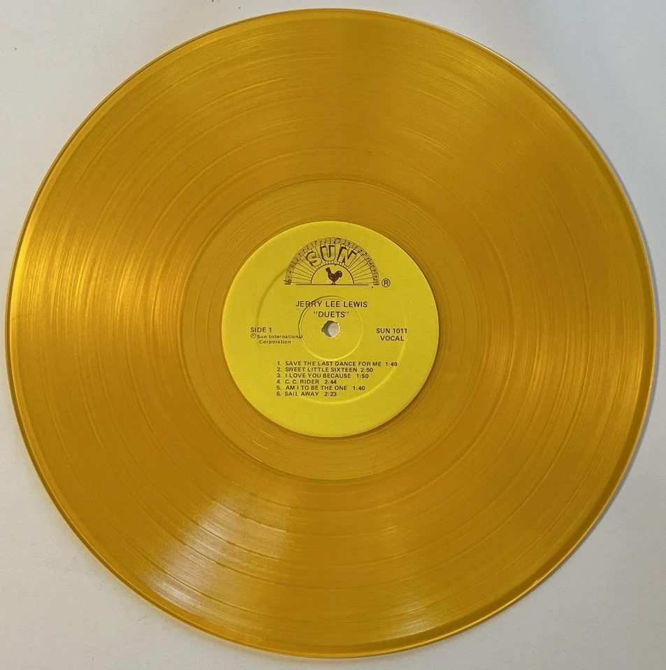 Jerry Lee Lewis and Friends Duets LP M- Sun Records Rock & Roll YELLOW WAX - Image 4 of 4