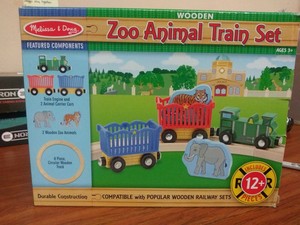 zoo animal train set