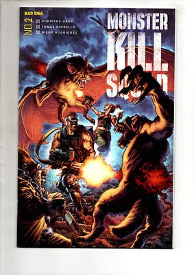 (JT)  Bad Idea Monster Kill Squad 2 Comic Rare NM 9.2 Bag Board Cardstock Horror