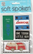 MAMBI Soft Spoken 3D stickers THAT'S MY BOY! Theme 93053 Fast FREE Shipping!
