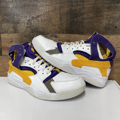 Nike Air Flight Huarache Lakers White Purple Gold - Men 12.5 Nike Air Flight Huarache Lakers White Purple Gold - Men 12.5