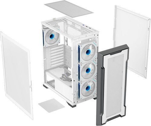 HellCracks Black ATX Tempered , 6 or 3 x 120mm ARGB Fan Incl. 1 x USB3, 2xUSB2 - Picture 7 of 50
