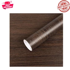 Wood Contact Paper Dark Brown Peel and Stick Wallpaper 15.7''x118''