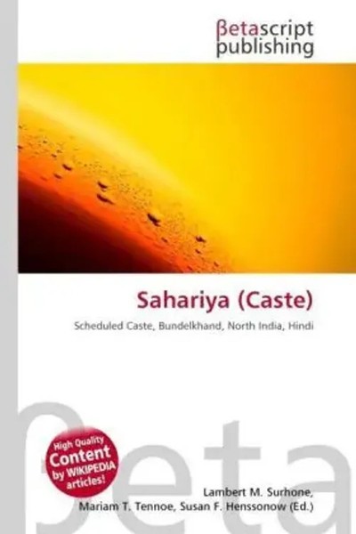 Lambert M. Surhone (U. A.) | Sahariya (Caste) | Taschenbuch | Englisch (2026)-image