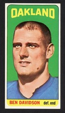 1965 Topps BEN DAVIDSON ROOKIE Oakland Raiders SP #137 EX+ Condition