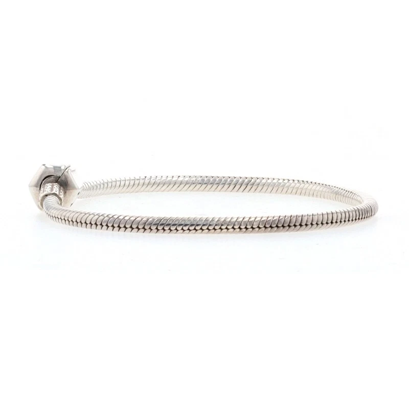 NUEVO Brazalete Chamilia BA-2 Cierre a Presión Dije 7.1" 18cm Plata de Ley 925 Foto 3 de 4