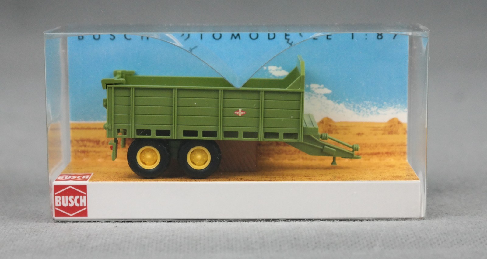 BUSCH 53807 H0,1:87 Fortschritt Anhänger mit Klappe T 088 - Grün - NEUHEIT 2026
