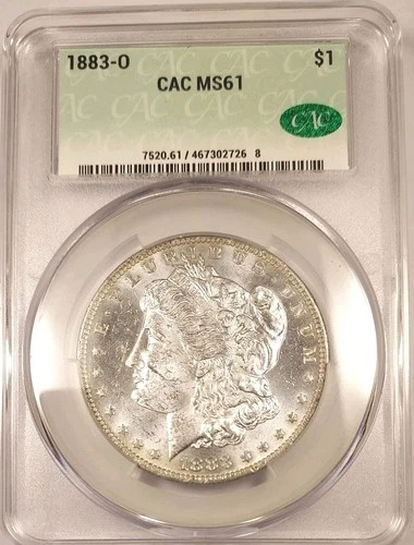 1883-O Morgan Silver Dollar CACG MS 61