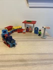 VTG Playmobil Junior 123 Train Station With Passenger And Cargo Cars Set Lot