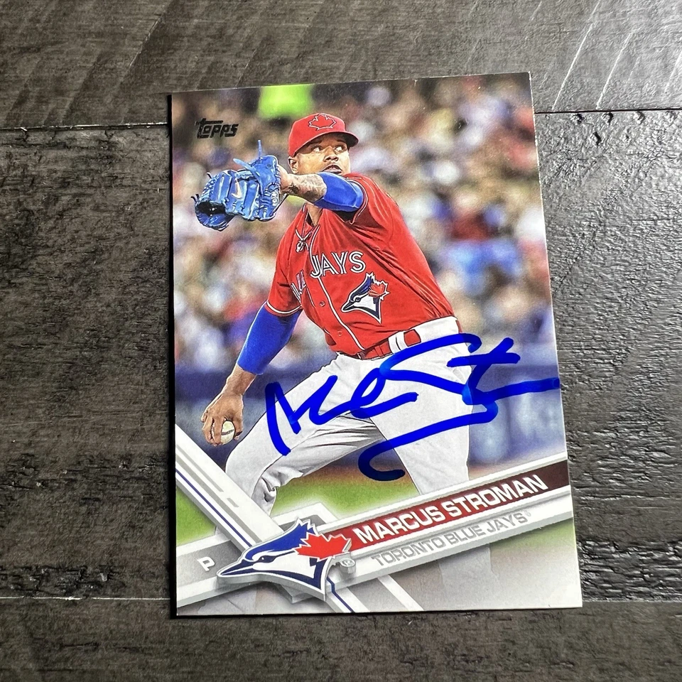 Autógrafo Topps Marcus Stroman 2017 firmado en persona #147 Blue Jays AU Foto 2 de 4