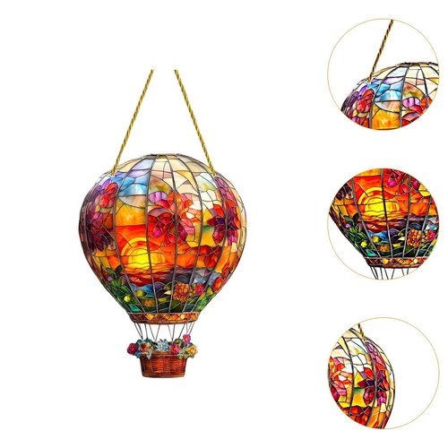 Hot Air Balloon Suncatcher 2D Flat Acrylic Balloon Decor - Bild 3 von 6