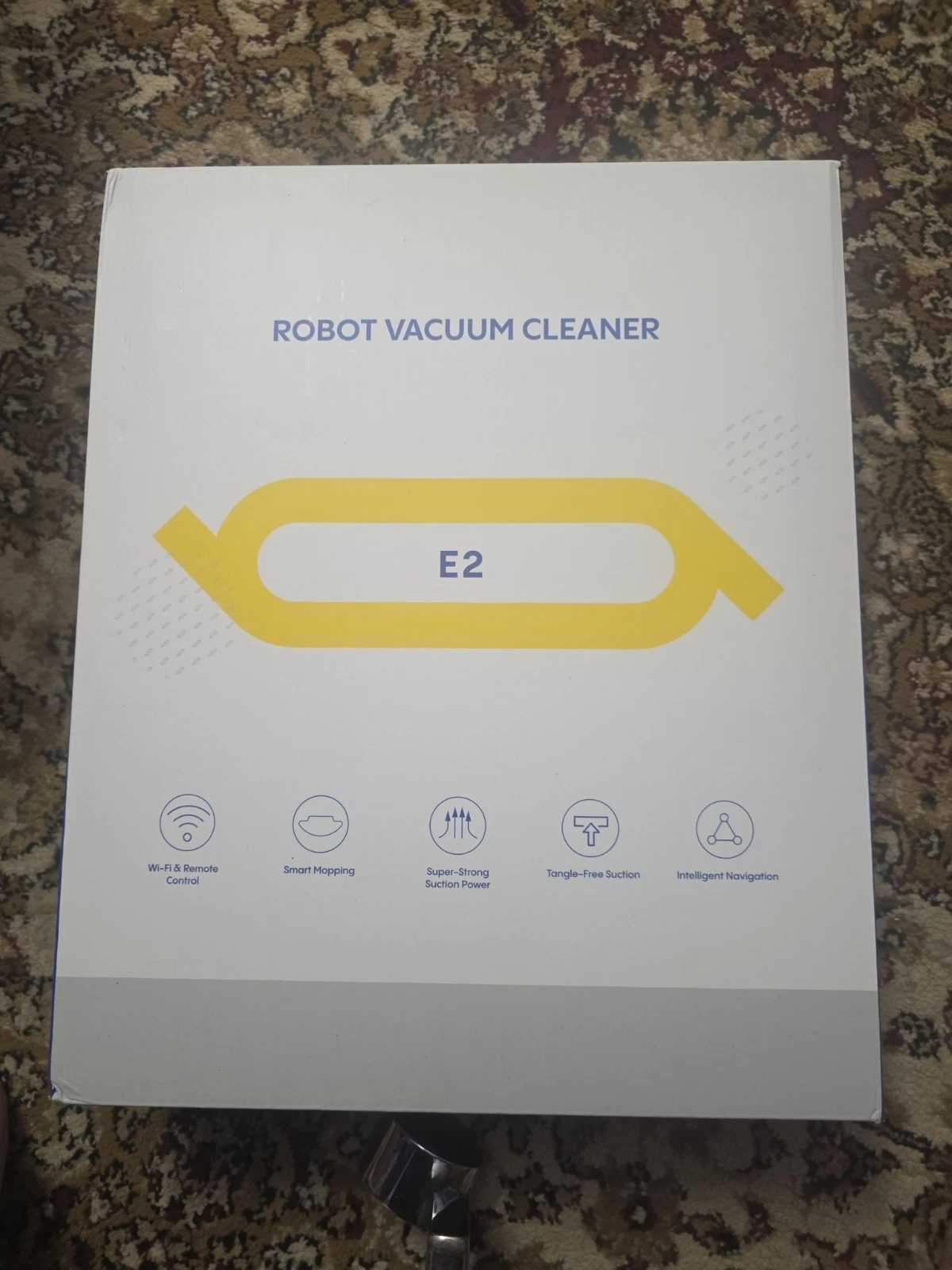 E2 Robot Vacuum Cleaner WIFI Smart Maping Strong Suction Mop Open Box Tested