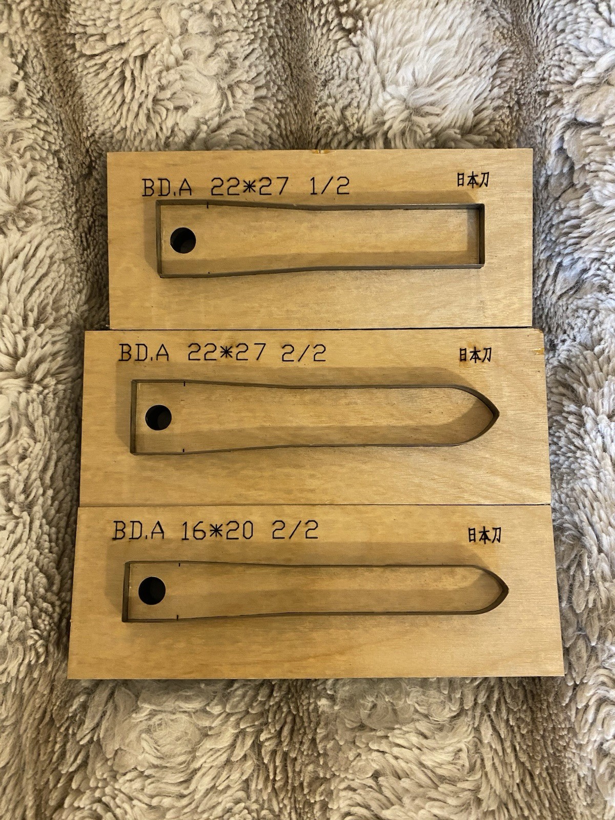 Leather Cutting Watch Band Dies, 3 Patterns, 22x27mm, 22x27mm, 16x20m