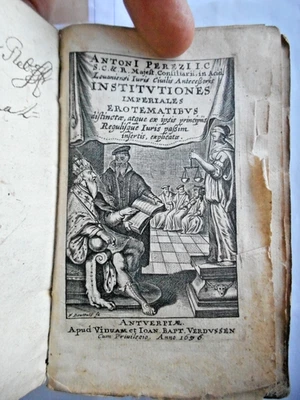 1696 -ANTONII PEREZII Institutions Impériales Erotématiques - Photo 1/4