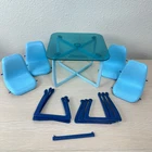 Vintage 1978 Barbie Dream House Blue Dining Set Table Chairs Replacement Parts