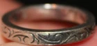 Fantastic 925 sterling silver marked size 6.5 vintage wedding band ring Lot#321
