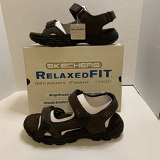 Skechers Men’s - Louden Brown Sandals - Size 13 WW, Style 64487E- New Open Box