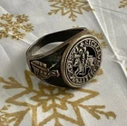 Knights Templar Vintage Silver Crusader Ring {nice Patina} Size 10✨✨✨