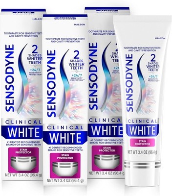 Sensodyne Clinical White Toothpaste Clinically Proven 3.4 Ounce (Pack of 3) 