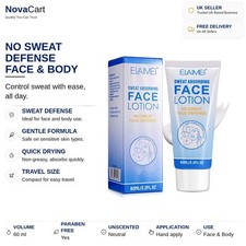 Antiperspirant Lotion - Sweat and Odor Control for Face and Body - 60ml