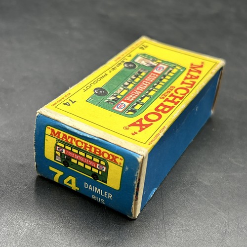 Vintage Matchbox Lesney No. 74 Daimler Bus Green In Original Box - Picture 9 of 10