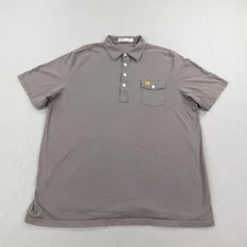 Criquet Polo Shirt Mens 2XL Gray Organic Cotton Pocket Classic Golf Casual Knit