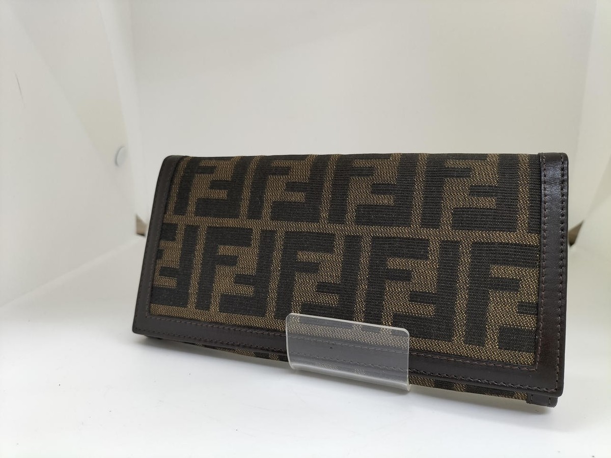 FENDI Zucca pattern long wallet 7.4 inches zipper | eBay