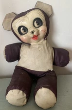 Rare Rushton Rubber Face Chubby Tubby Bear Plush Stuffed Animal Toy 14” Vintage