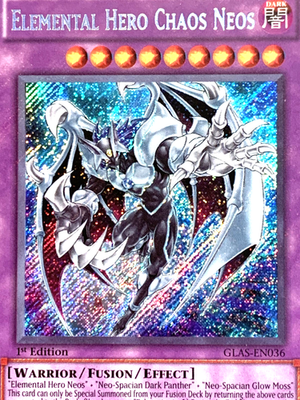yugioh Elemental Hero Chaos Neos GLAS-EN036 Secret Rare 1st
