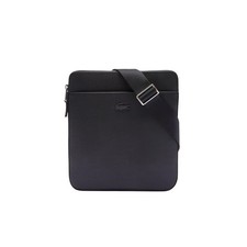 Lacoste Men's Chantaco Leather Shoulder Bag One Size Black