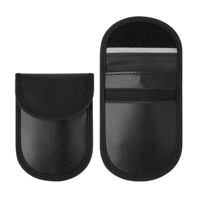 2PC Car Key Keyless Entry Fob Signal&RFID Blocker Faraday Bag EMF Safe Blocking
