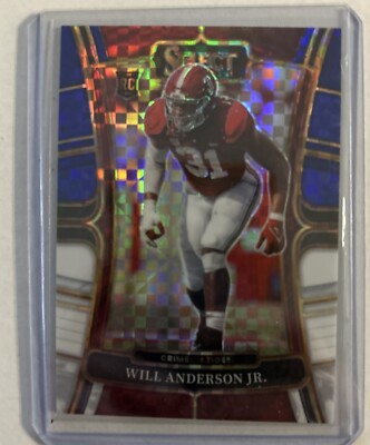 2023 Panini Select Draft Red White & Blue Prizms #13 Will Anderson Jr. RC 93/100