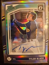 2024 Donruss Tyler Black Rated Prospects Optic Signatures Prizm #120 (RC) (AU)