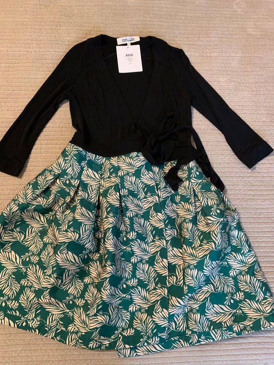 NWT DVF Diane Von Furstenberg Jewel Wrap Dress ~SIZE:4