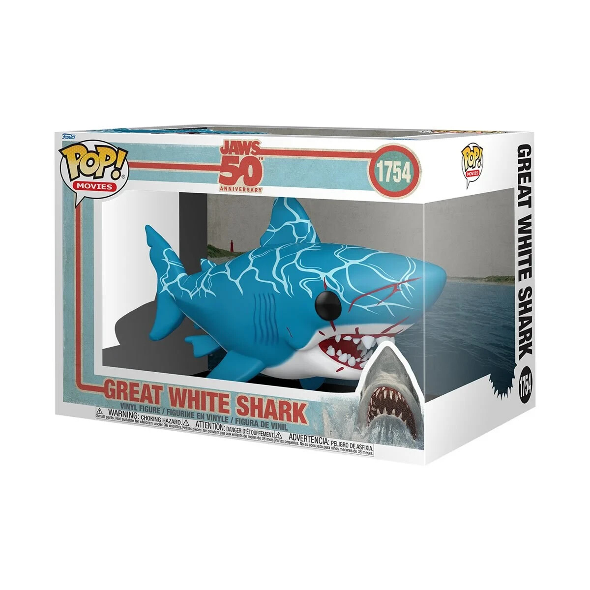 FUNKO POP! ジョーズ グレートホワイトシャーク 50周年版 Jaws 50th Anniversary Great White Shark Super 6-Inch Funko