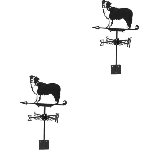 Set of 2 Wetterfahne Aus Metall Innenhofdekoration Windrichtungsanzeiger - Bild 9 von 12