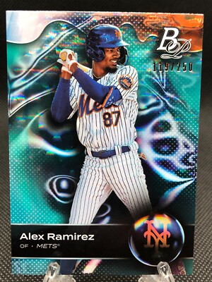 ALEX RAMIREZ 2023 BOWMAN PLATINUM AQUA**#TOP-18 119/250 METS
