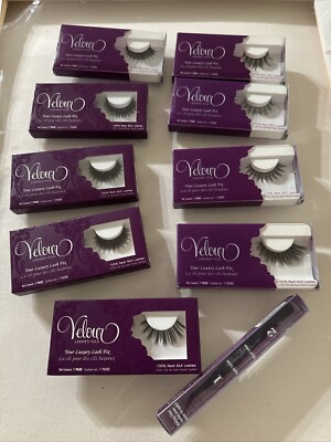9x Velour Lashes the Edge 100% Real Silk Lashes w/ Applicator - NEW!
