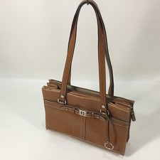 Giani Bernini Purse Shoulder Bag 12x9 Glazed Vegan Leather pockets & sections.