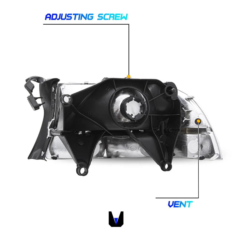 ДЛЯ 1997-2004 DODGE DAKOTA DURANGO ЧЕРНЫЕ ЯНТАРНЫЕ УГЛОВЫЕ ФАРЫ ПАРА ФАР - Изображение 3 из 4