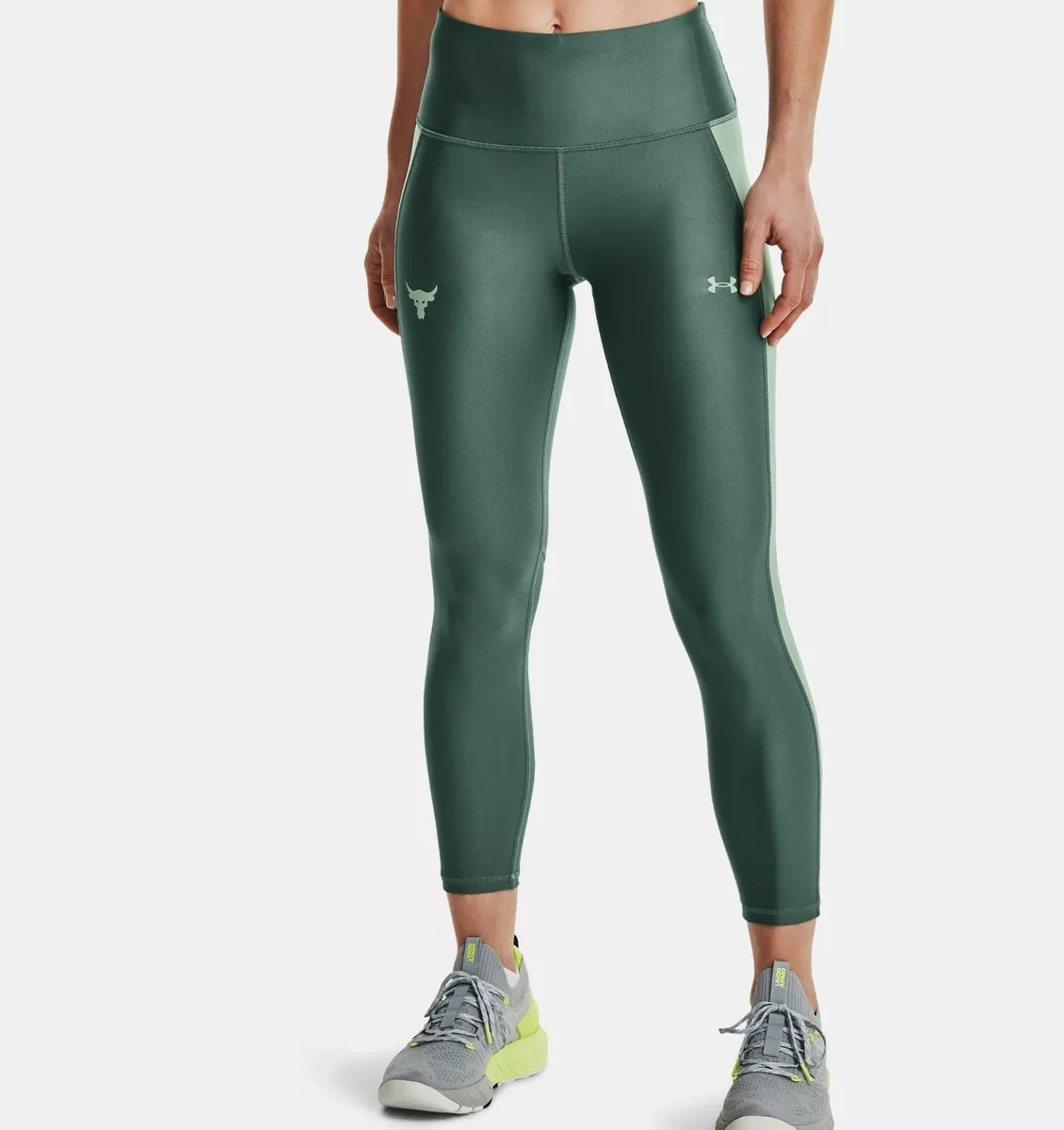 Under Armour Women's Project Rock Ankle Leggings 1361072-370 Green