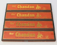 Balaji CHANDAN Incense Sticks: 4 x 15 Gram Boxes, Total 60 (Mysore Sandalwood)
